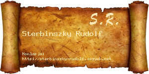 Sterbinszky Rudolf névjegykártya