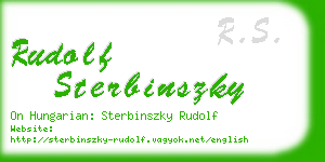 rudolf sterbinszky business card